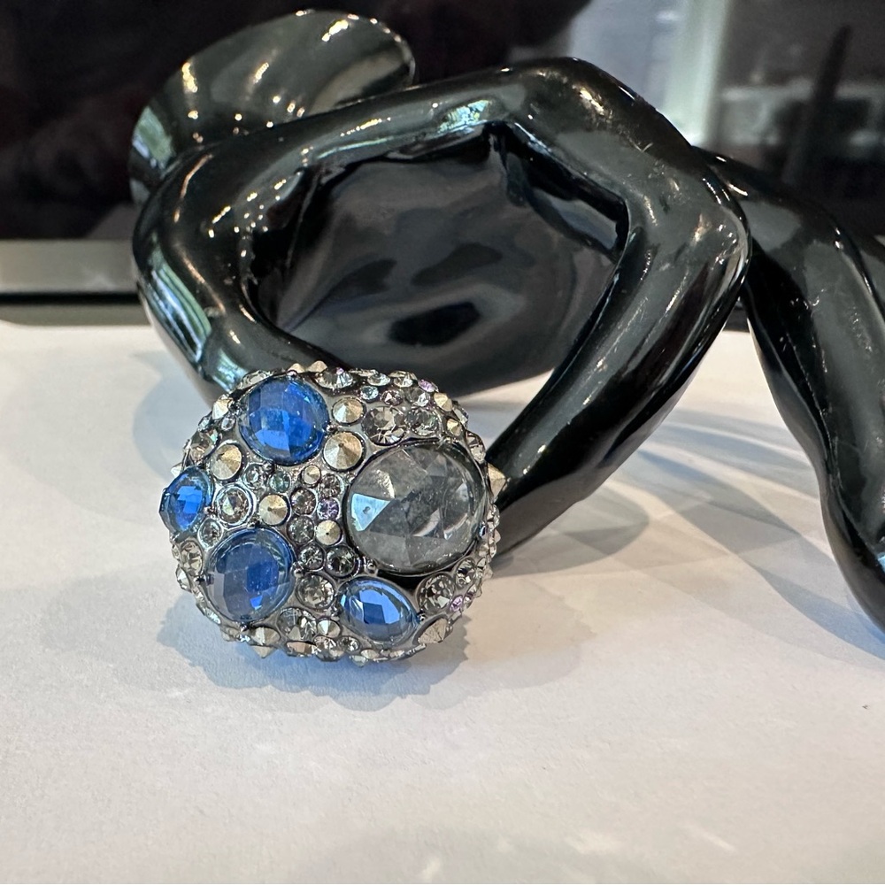 🆕 Alexis Bittar Crystal Statement Works of Art Ring Size 8